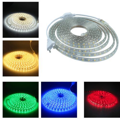 Ejemplos de iluminación de colores de tira LED a 230V